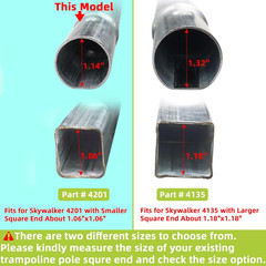 Trampoline Poles Replacement for Skywalker or Jumpzylla,Galvanized Trampoline En