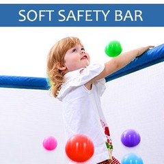 55” Toddlers Trampoline w/ Safety Enclosure Net and Balls Kids Mini Trampoline