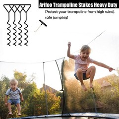 Spiral Ground Anchor Set for Trampoline, Heavy Duty Ground Anchor Ground Anchor, Tent and Sp…
