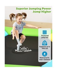 60″ Trampoline for Kids, Twinkoo 5FT Fortified Toddler Trampolines with Anti-…