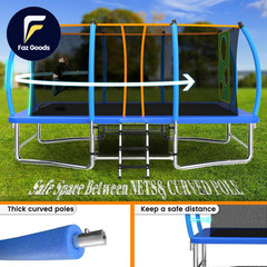 Trampoline 8FT Trampolines with Enclosure Net 960LBS Outdoor Trampolines for Kid
