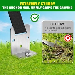 Insaga 18”/24”/30″ Ground Anchors Screw in– 12mm Solid Carbon Steel Trampol…