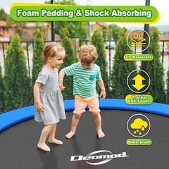 Trampoline Pad, 10FT 12FT 14FT Trampoline Replacement Safety Pad, Universal T…