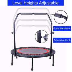 40 In. Mini Exercise Trampoline with Safety Pad Max. Load 300 Lbs. Black