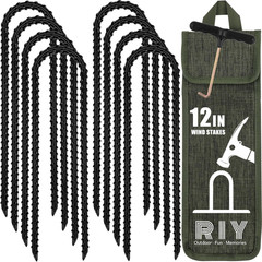 Trampoline Stakes Anchors High Wind Heavy Duty Tent Stakes 12 Inch Ground Anchor