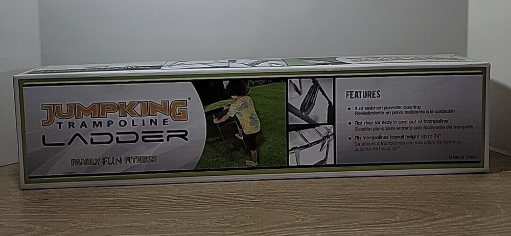Jumpking Trampoline Ladder Fits Toprail Height Up To 36” NEW