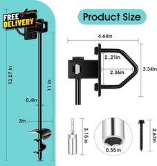Ground Anchors Screw In Heavy Duty 3in Spiral Earth Anchor for Trampoline Shed…