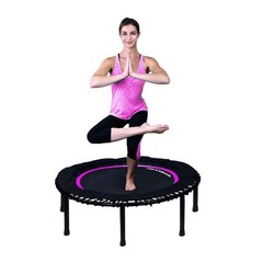 48″ Mini Fitness Trampoline & Rebounder Gym Equipment, Pink (Open Box)