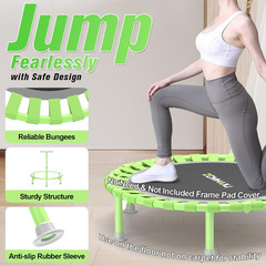 Foldable Mini Trampoline, 40″ Rebounder Trampoline for Adults & Kids, 450Lbs Cap