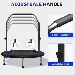 40″/48″ Rebounder Trampoline for Adults Mini Trampoline for Adults and Kids Exer