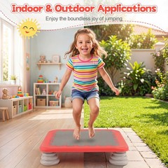 25.5” Mini Trampoline with 4 Removable and Non-Slip Foot Pads for Kids