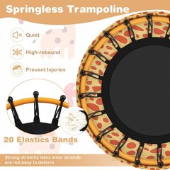 Mini Trampoline w/Foam Padded Handle & Safety Padded Cover for 3+ Years Old Kids