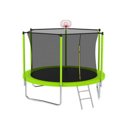 10ft Trampoline with Ladder Adults Kids Outdoor ASTM Approved Safety Trampolines
