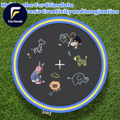 14Ft Trampoline with Basketball Hoop Upgraded round Kids Outdoor Trampoline