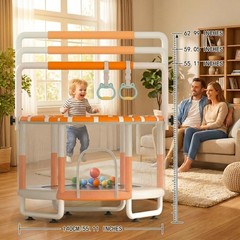 55 Inch Kids Trampoline Indoor with Safety Net