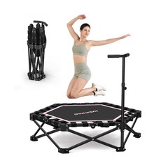 HXD-ERGO 42” Foldable Mini Trampoline, Rebounder Trampoline with A… Fast Ship