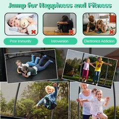 8FT 10FT 12FT Recreational Trampoline with Enclosure Net Combo Bounce Outdoor
