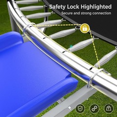 Adjustable Trampoline Slide 220lb Blue