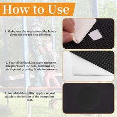 6pcs Trampoline Patch Repair Kit, 3.94×3.94in -Adhesive Trampoline Pad Parts …