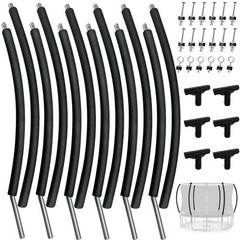 MSSVIGING 6 PCS Trampoline Curved Pole Replacement, Universal Black