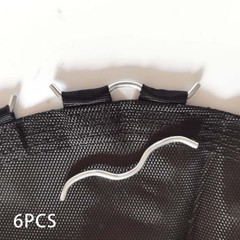 6 Pieces W Shaped Trampoline Hook W Hooks High Strength Trampoline Triangle