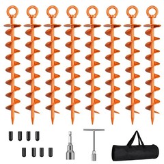 Heavy Duty Spiral Ground Anchor Screws for Trampolines – 4 Pack