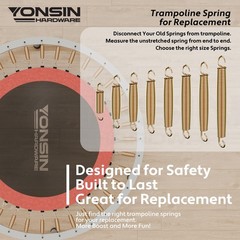 5.5 Inch Trampoline Springs Heavy Duty with Swivel & Straight Hooks, Stainles…