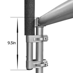 Trampoline Replacement Enclosure Poles with Clamp and Hardware Fits 1016FT St…