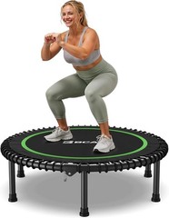 Quiet & Stable 40”/48” Foldable Rebounder Trampoline for Indoor Exercise