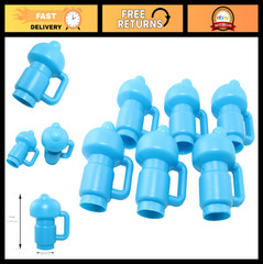 6PCS C-Shaped Trampoline Pole Caps, Blue Plastic Net Hooks for 1.26″ Poles