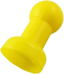 6 Pack Yellow Plastic Trampoline Pole Caps for Safety & Protection