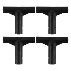 4Pcs Black PP Reusable T Shaped Tube Connectors Trampoline Accessories Set
