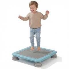 Mini Trampoline for Kids, 25 Inch Sensory Bounce Board for Balance & Blue