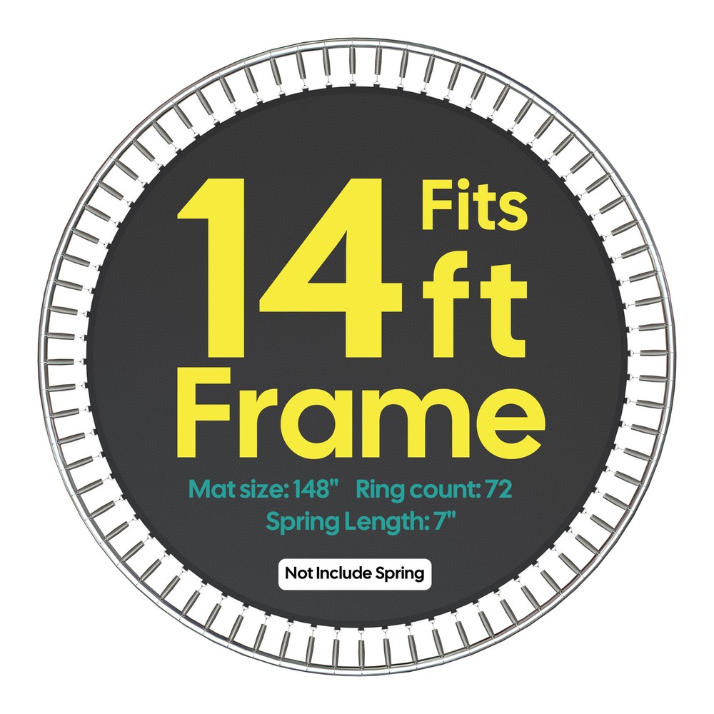 Trampoline Jumping Mat Replacement, Fits 14 ft Trampoline Frame with 72 v-rings