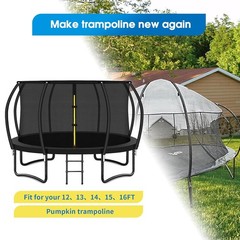 Universal Curved Trampoline Enclosure Poles Replacement 8 Pcs Curved Pole Set