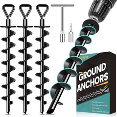 Ground Anchors Screw In Payivsve, Heavy Duty Ground Trampoline Stakes High Wind
