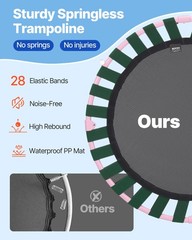 VEVOR 36″ Trampoline for Kids Foldable Mini Toddler Trampoline Indoor Outdoor