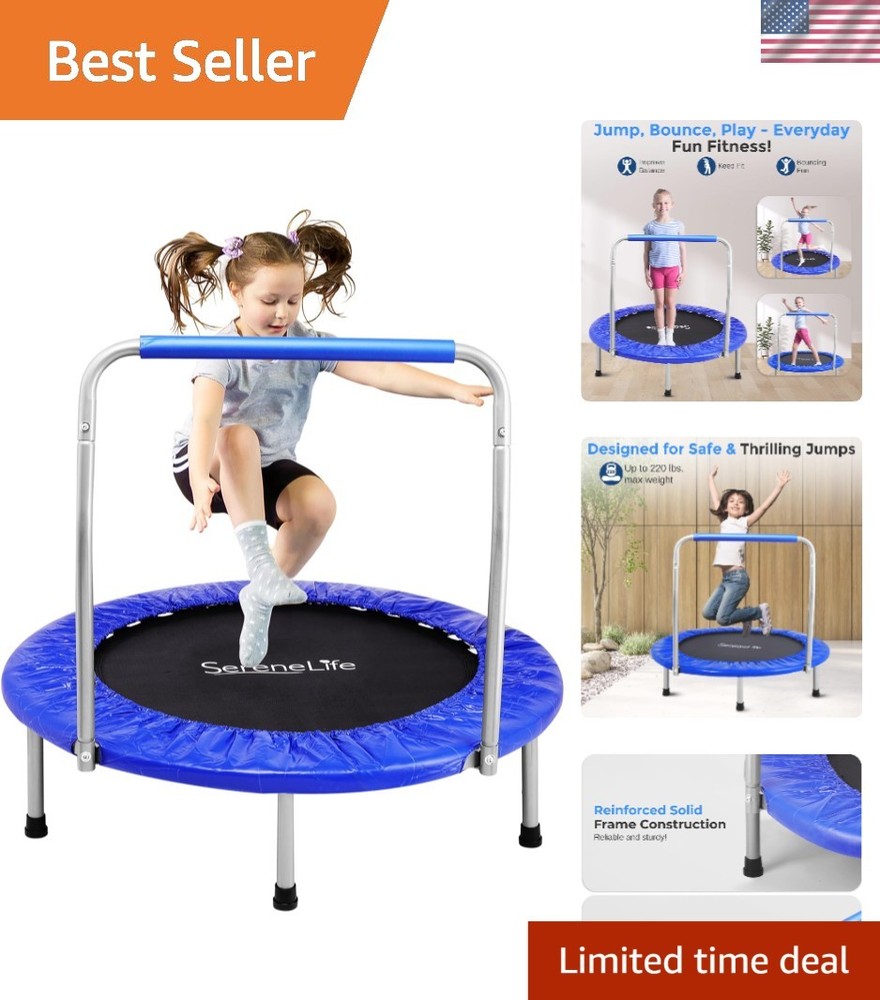 Easy-Assembly 36″ Trampoline with Carry Bag – Perfect for Home & Garden Workouts