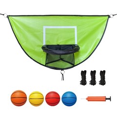 Trampoline Basketball Hoop, with Pump and 4 Mini Balls, Easy to Install, Univ…