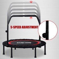 40″ Folding Mini Fitness Indoor Exercise Workout Rebounder Trampoline with Ha…
