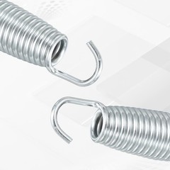 Trampolines Carbon 2Pcs & Springs, Steel & 3.9 Inch Rebounder Extension Spring