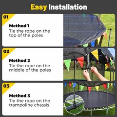 2026 Upgraded Round Trampoline Shade Cover 4Lbs Heavy Duty 8-16FT Sun Protection