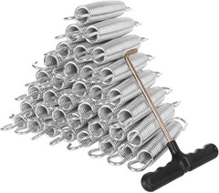 72 Pieces Trampoline Springs Replacement with T-Hook Heavy Duty Stainless Steel