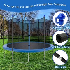 Large Universal Trampoline Net Pole Replacement Kit – Foam Sleeve, Clamps & Scre