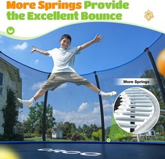 Kids Trampoline Outdoor 8FT 10FT 12FT 14FT 15FT 16FT W/ Enclosure Non-Slip