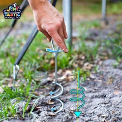 Trampoline Anchors 8 Pcs Spiral Shaped Heavy Duty Anti-Rust – Secure Your