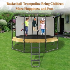 Trampoline Ladder 3-Step with Wide Steps, 220Lbs Capacity, UV Treated Steel