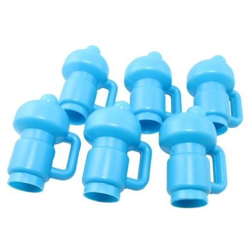 6PCS Trampoline Panda Cup Outer Shell Pole Cap Net Hook Blue C-Shaped Plastic