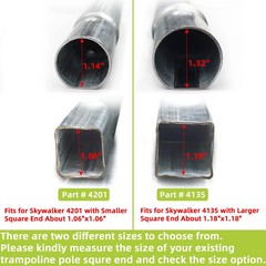 Trampoline Poles Lower Enclosure Straight Tube Parts#4201 2PK Skywalker