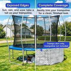 Weather Resistant Trampoline Skirt for 12ft and Larger Tool Free